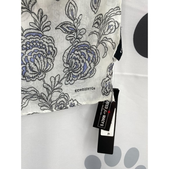 Echo 23 NWT Valencia Bi Color Floral Wrap Quick Dry Wrinkle Resist White OS New - Picture 6 of 9